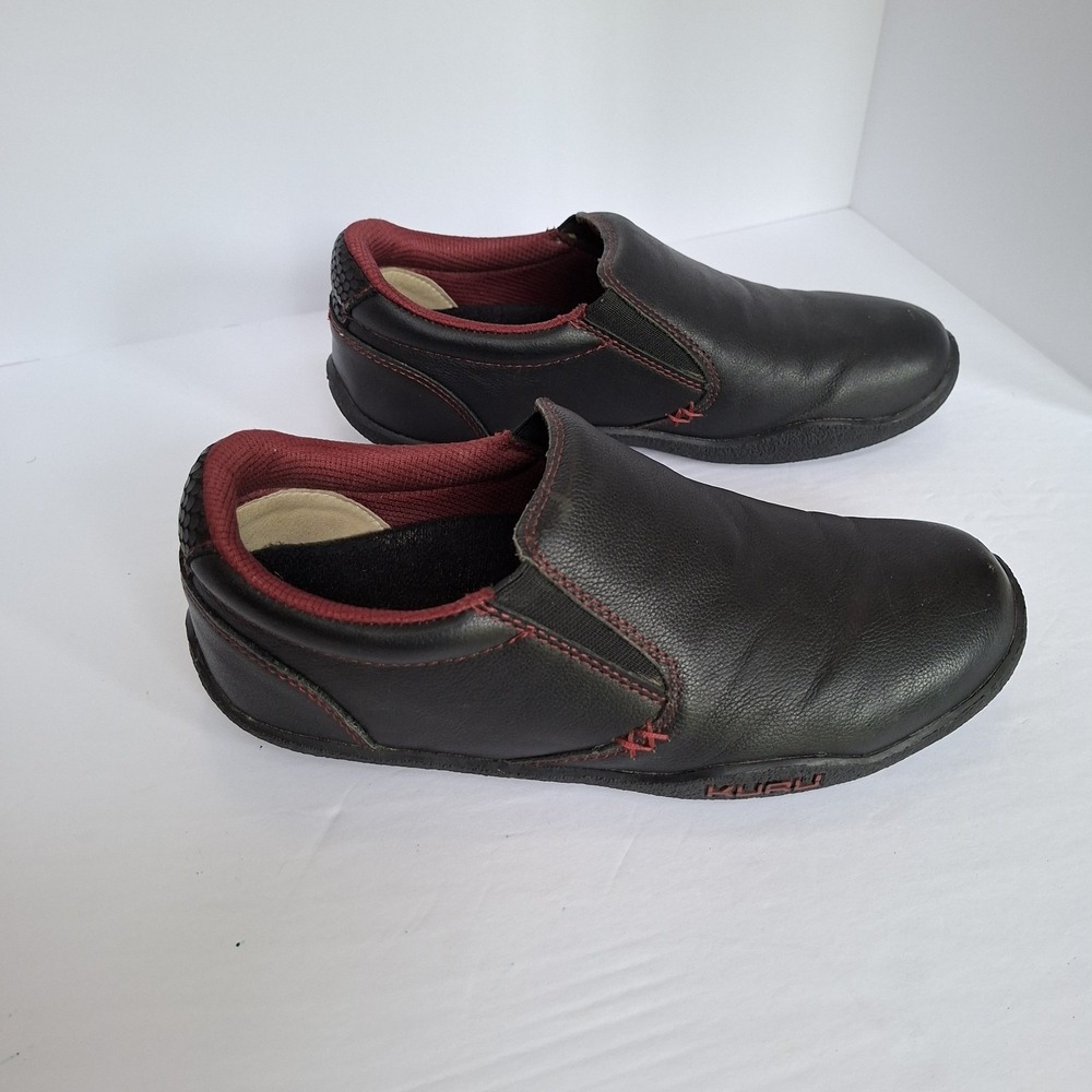 Kuru Kivi Womens‎ Shoes Sz 8.5 Red Trim Leather Casual Comfort Slip-On Anti-Slip